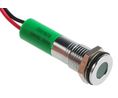 LED Indicator Wire Lead Green DC 24V 8mm 8mcd
